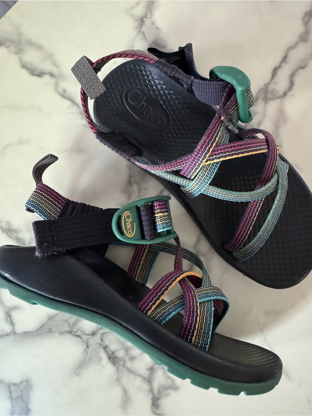 Chaco Kids ZX/1 EcoTread Sandals Size 12 Multicolor Adjustable Strappy Outdoor